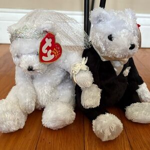 Ty Beanie Babies Bride and Groom Wedding Set